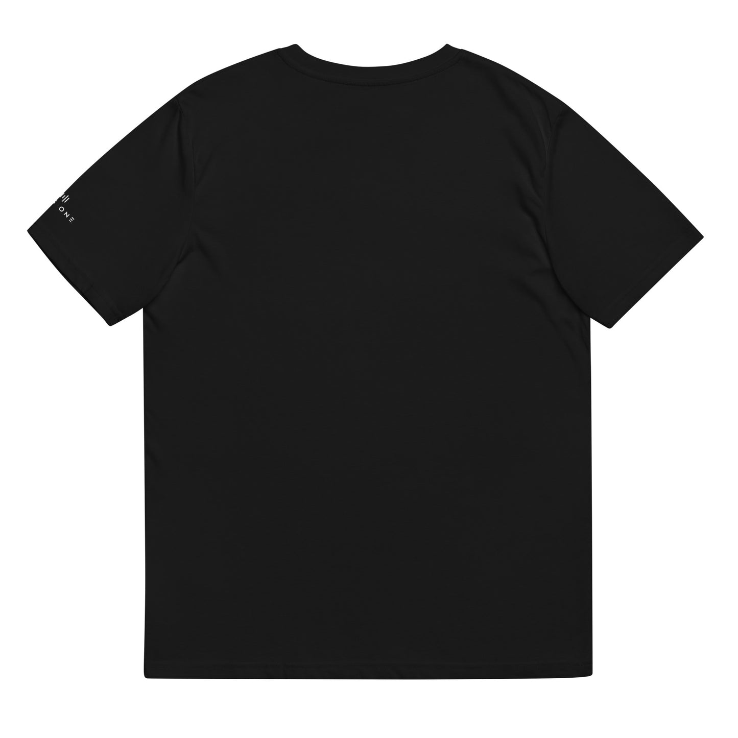 Influential Man (v1) Unisex organic cotton t-shirt (Black on Black)