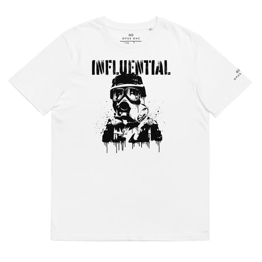 Influential Man (v1) Unisex organic cotton t-shirt (White / Green)