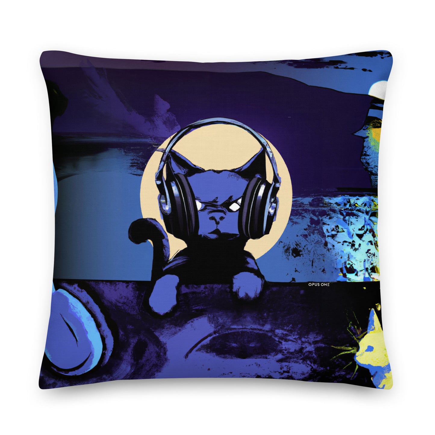 DJ Kitty (v5) Premium Pillow