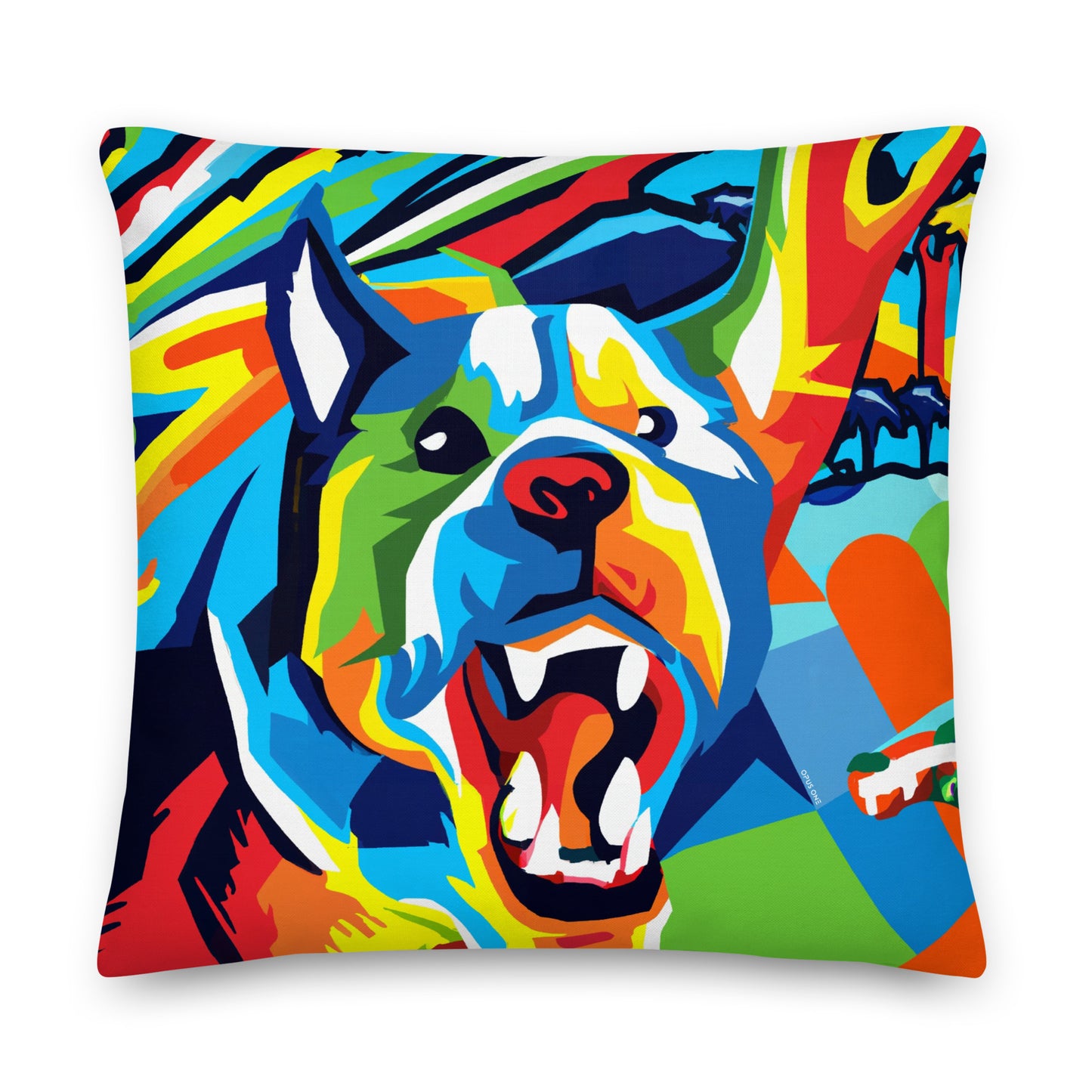 Angry Dog (v2) Premium Pillow
