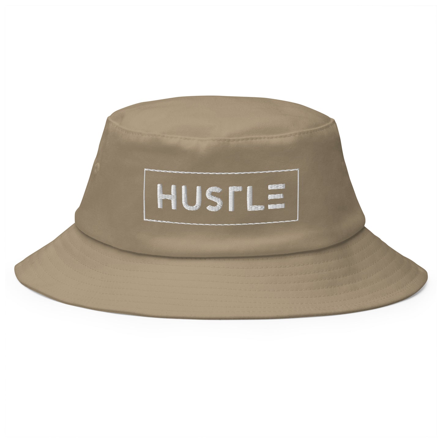 Hustle (v1 White) Old School Bucket Hat