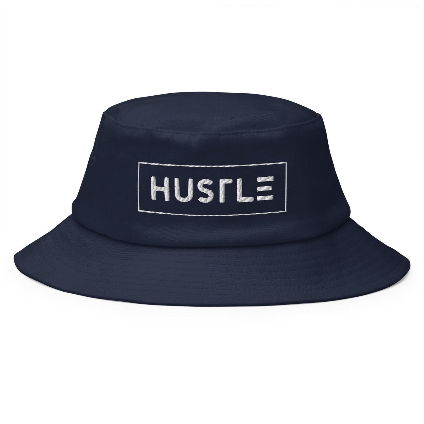 Hustle (v1 White) Old School Bucket Hat