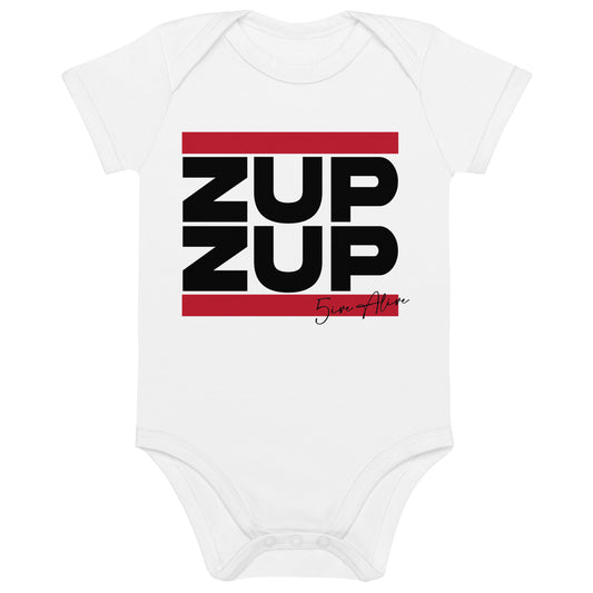 Zup Zup Organic cotton baby bodysuit (Black Text)