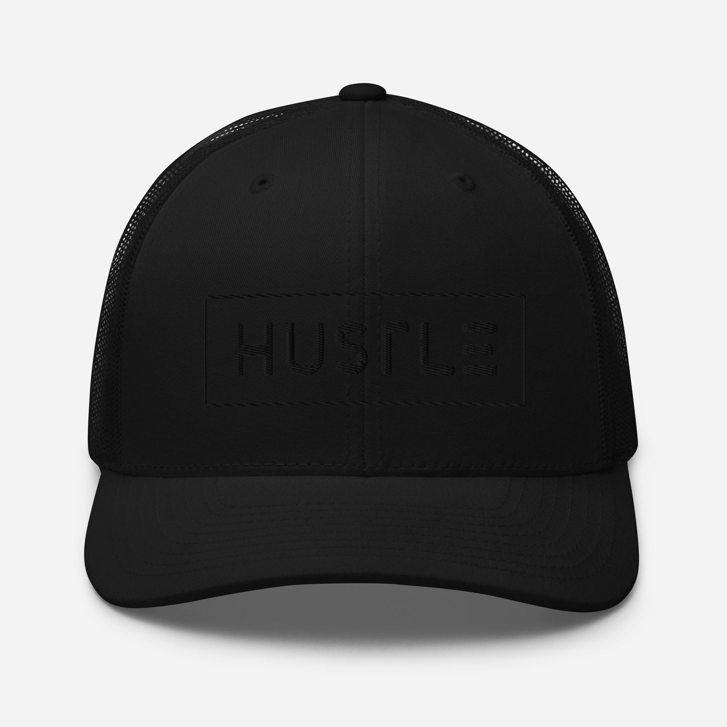 Hustle (v1) Trucker Cap (Black Text)