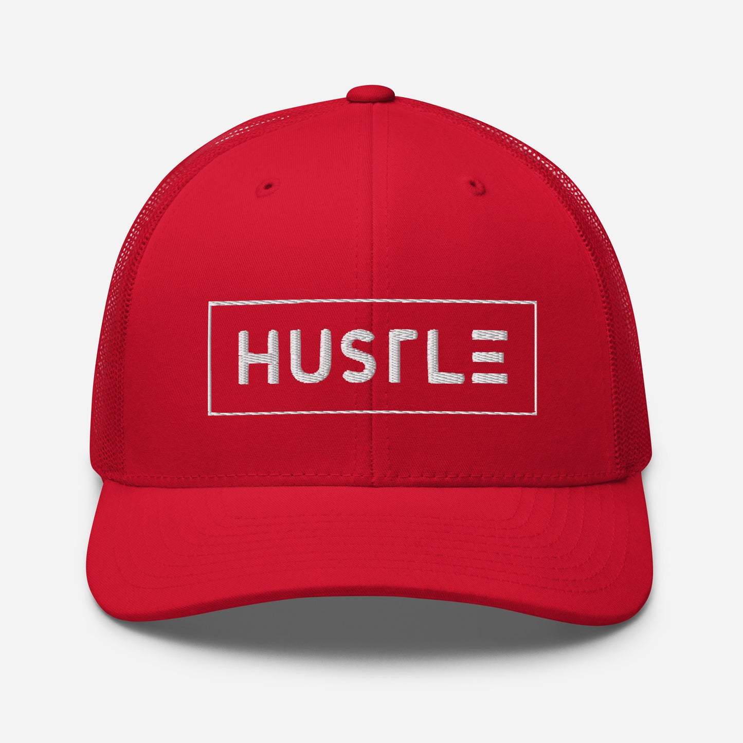 Hustle (v1) Trucker Cap (White Text)