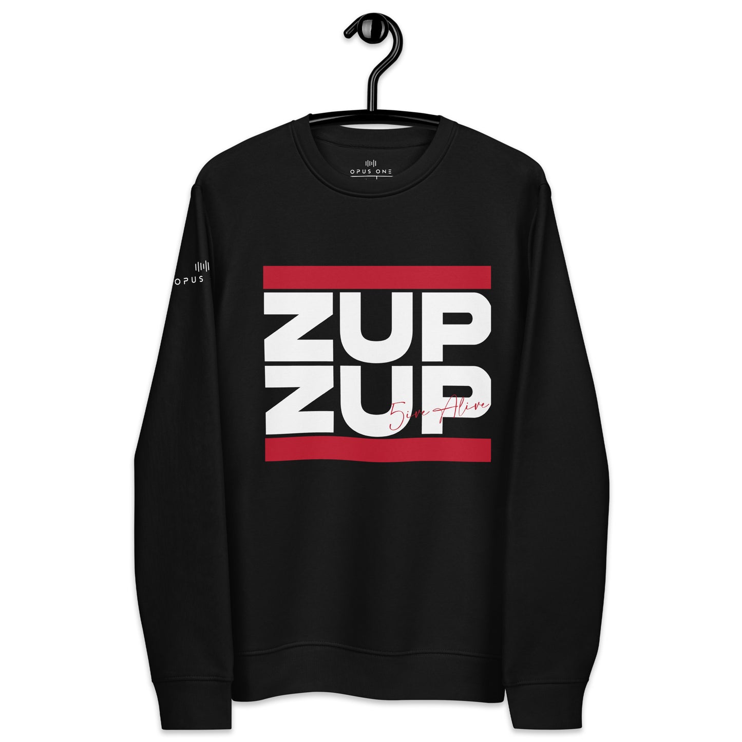 Zup Zup Unisex eco sweatshirt (White Text)