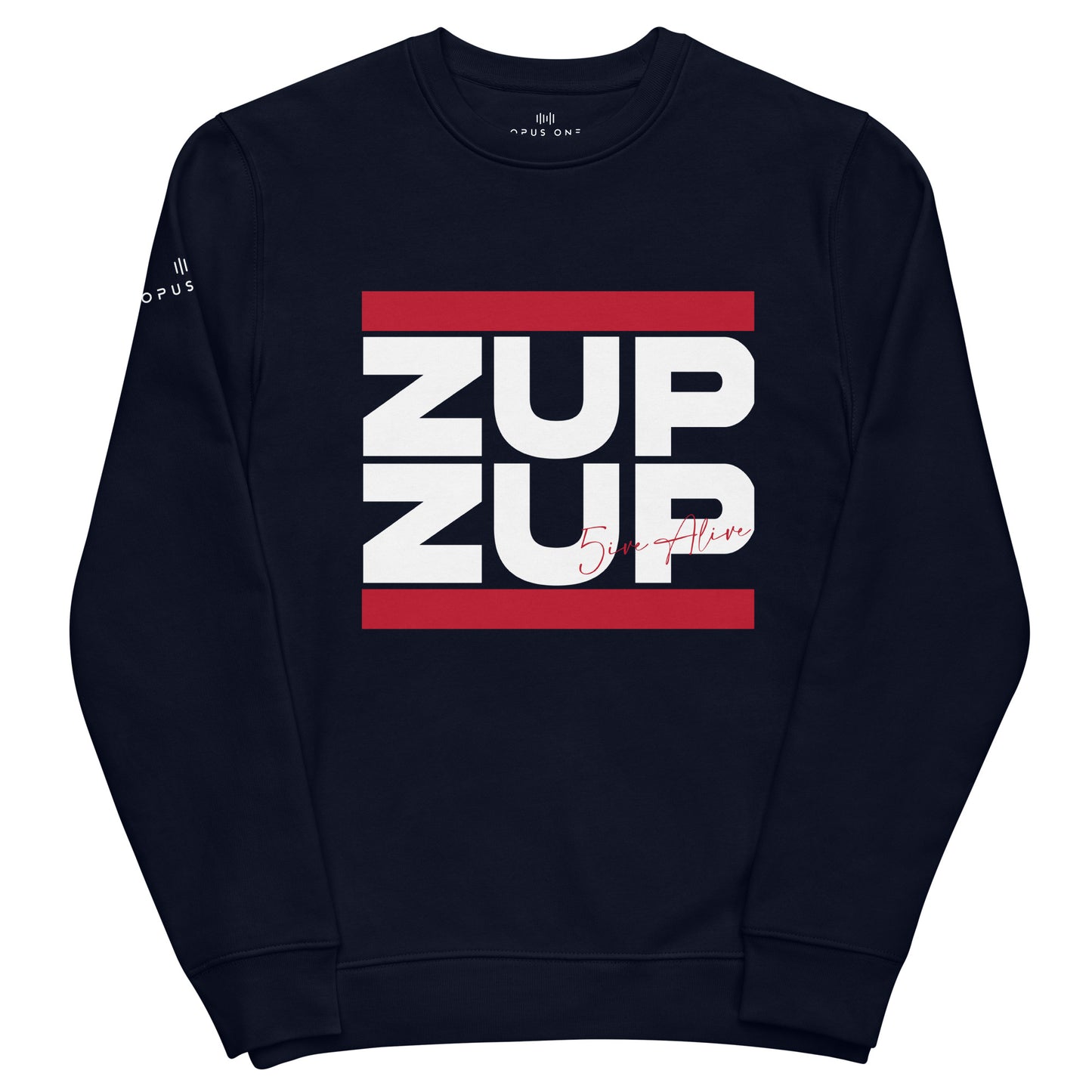 Zup Zup Unisex eco sweatshirt (White Text)