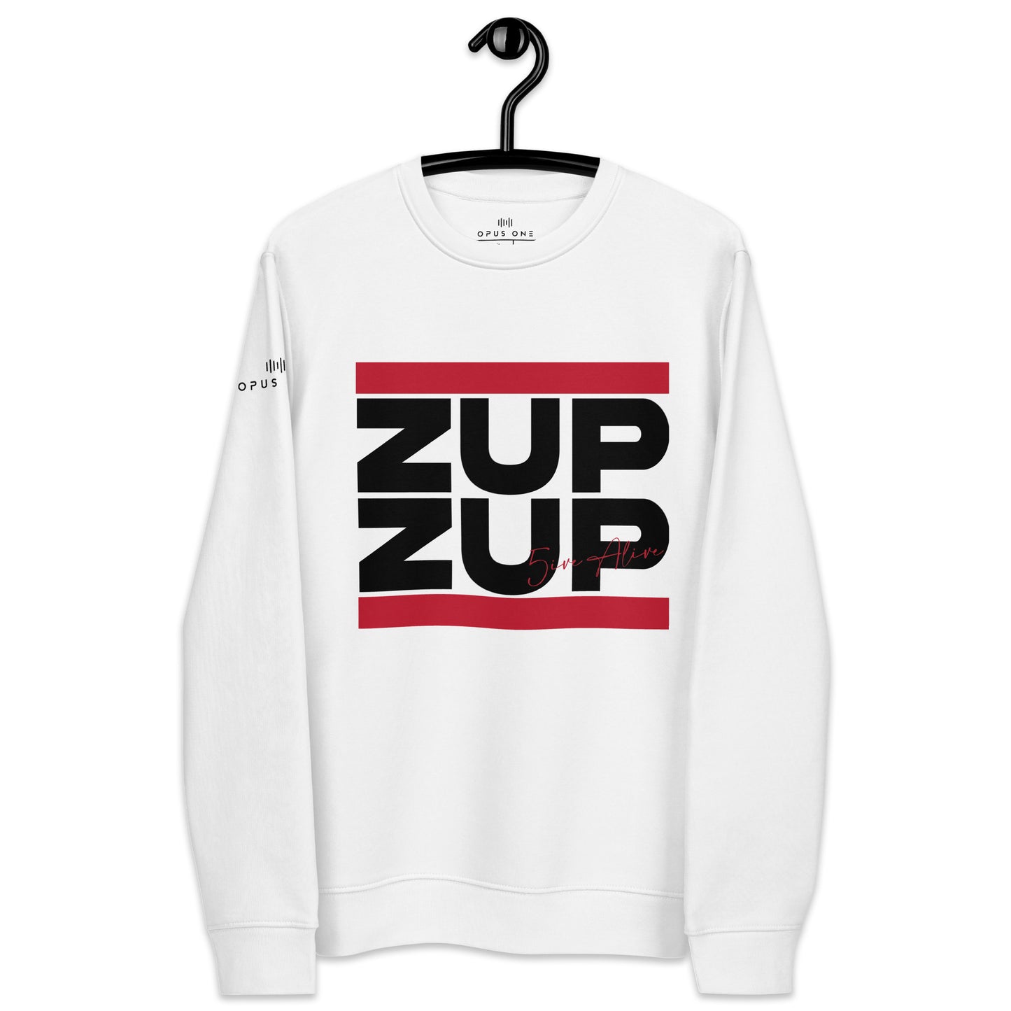 Zup Zup Unisex eco sweatshirt (Black Text)