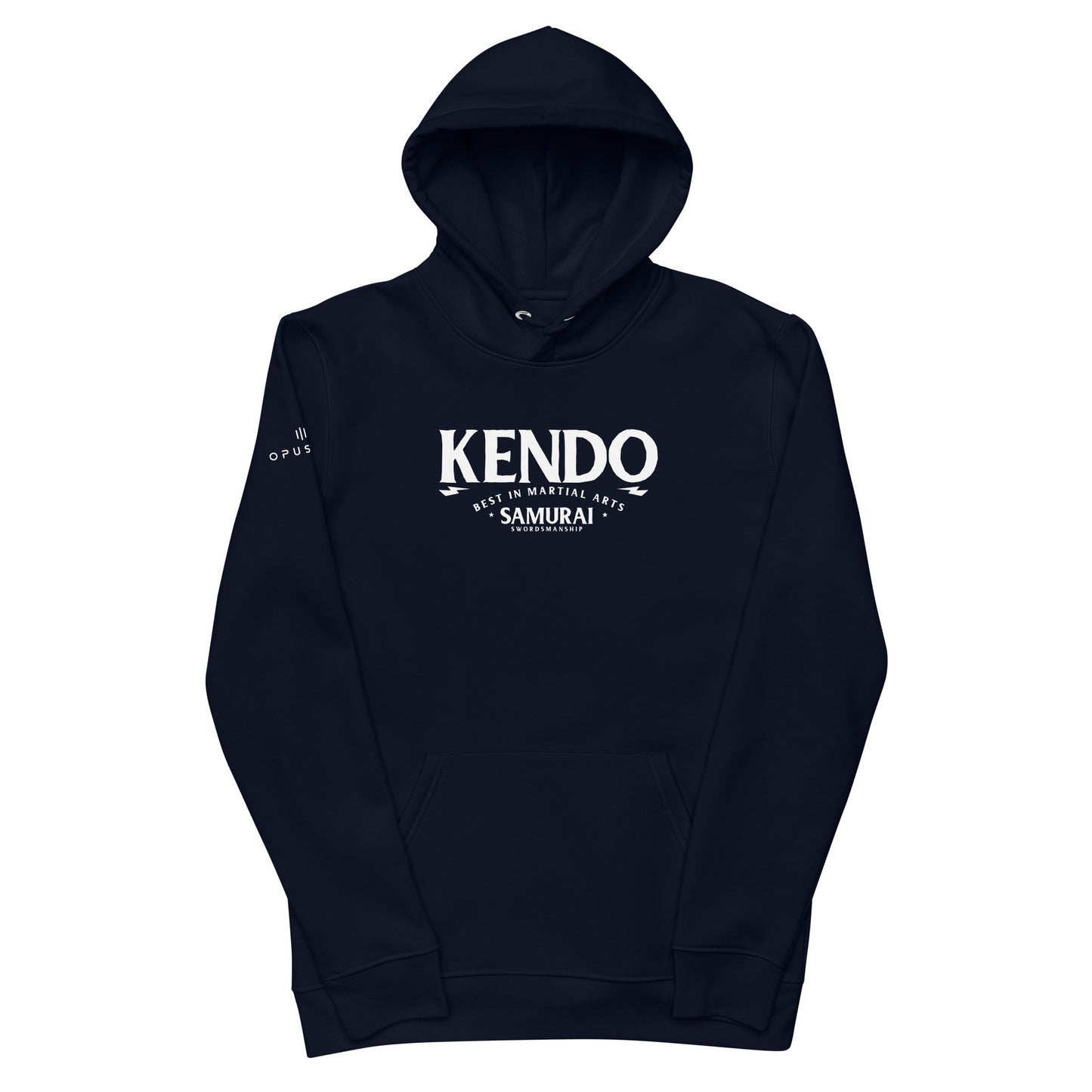 Tribe (Kendo) Unisex essential eco hoodie (White Text)