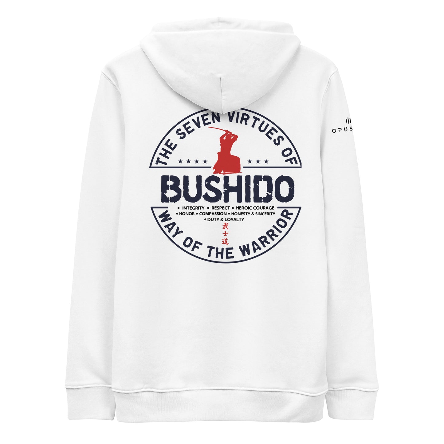 Tribe (Bushido) Unisex essential eco hoodie (Black Text)