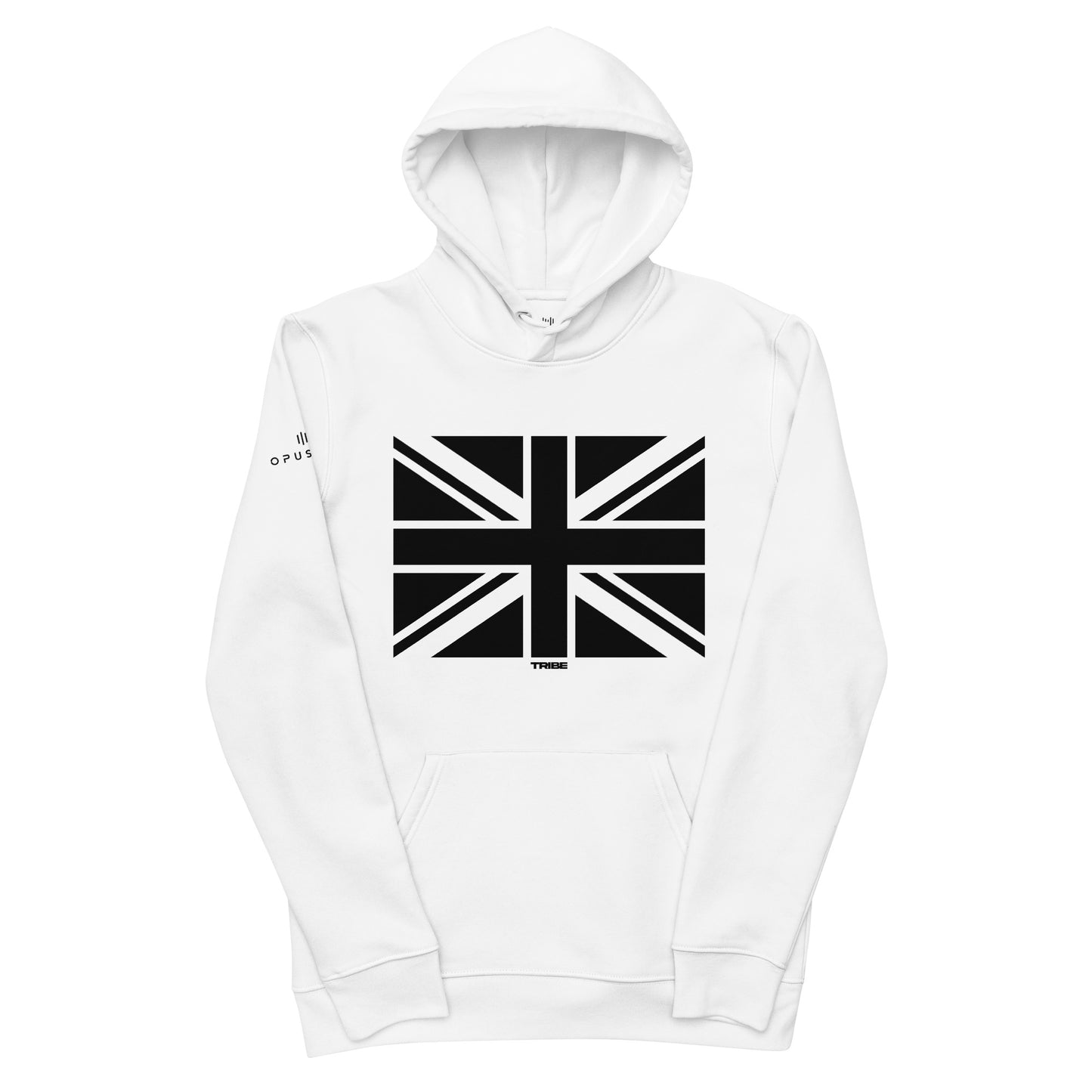 Tribe (UK) Unisex essential eco hoodie (Black Text)