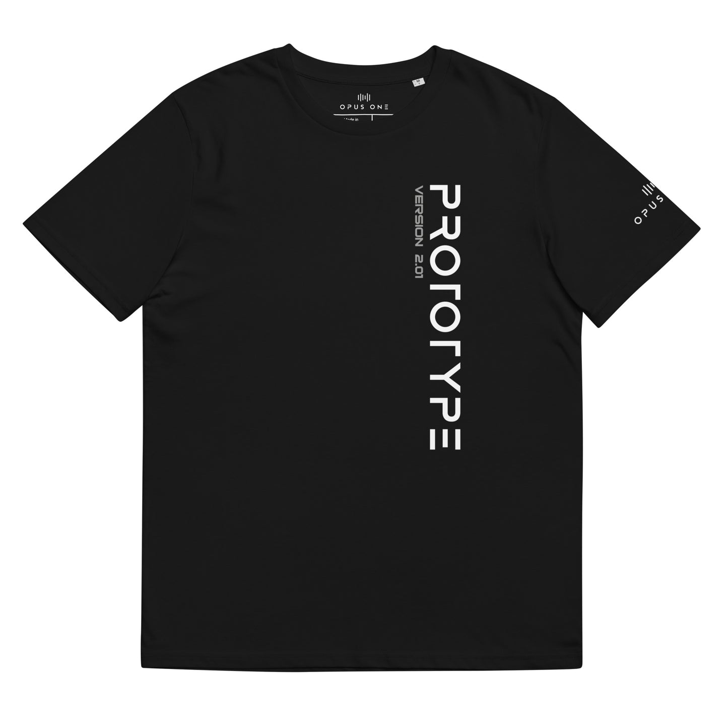 Prototype (v4) Unisex organic cotton t-shirt (White Text)