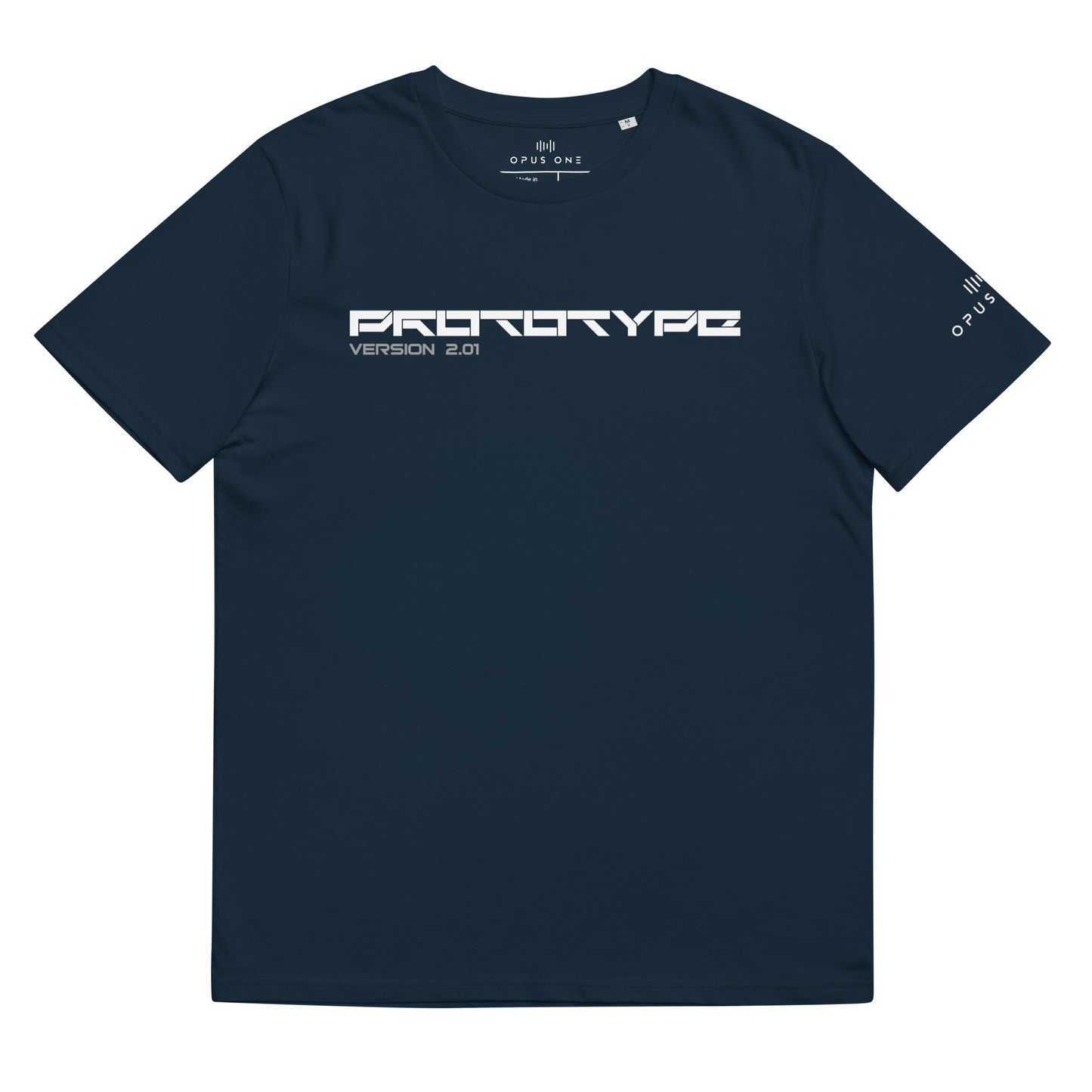 Prototype (v3) Unisex organic cotton t-shirt (White Text)