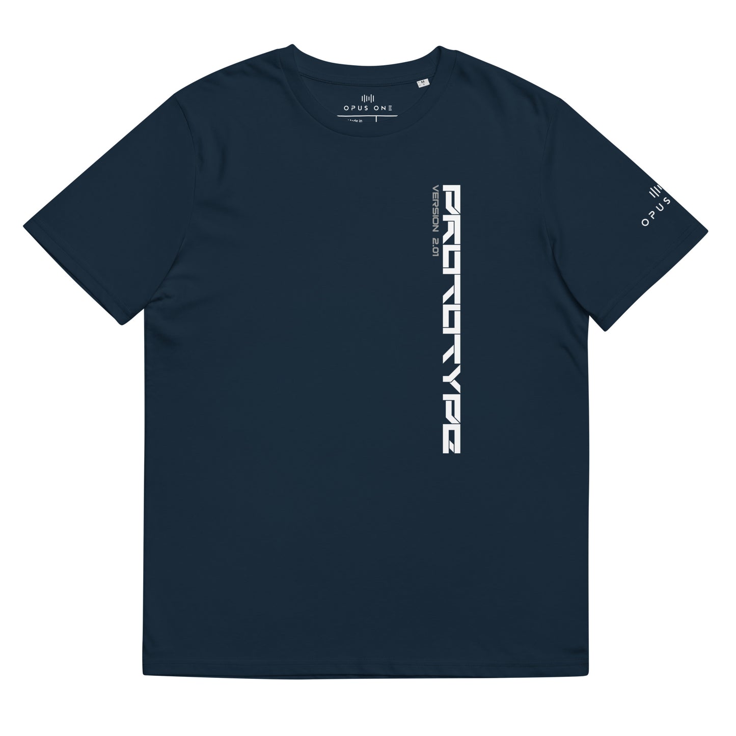 Prototype (v2) Unisex organic cotton t-shirt (White Text)