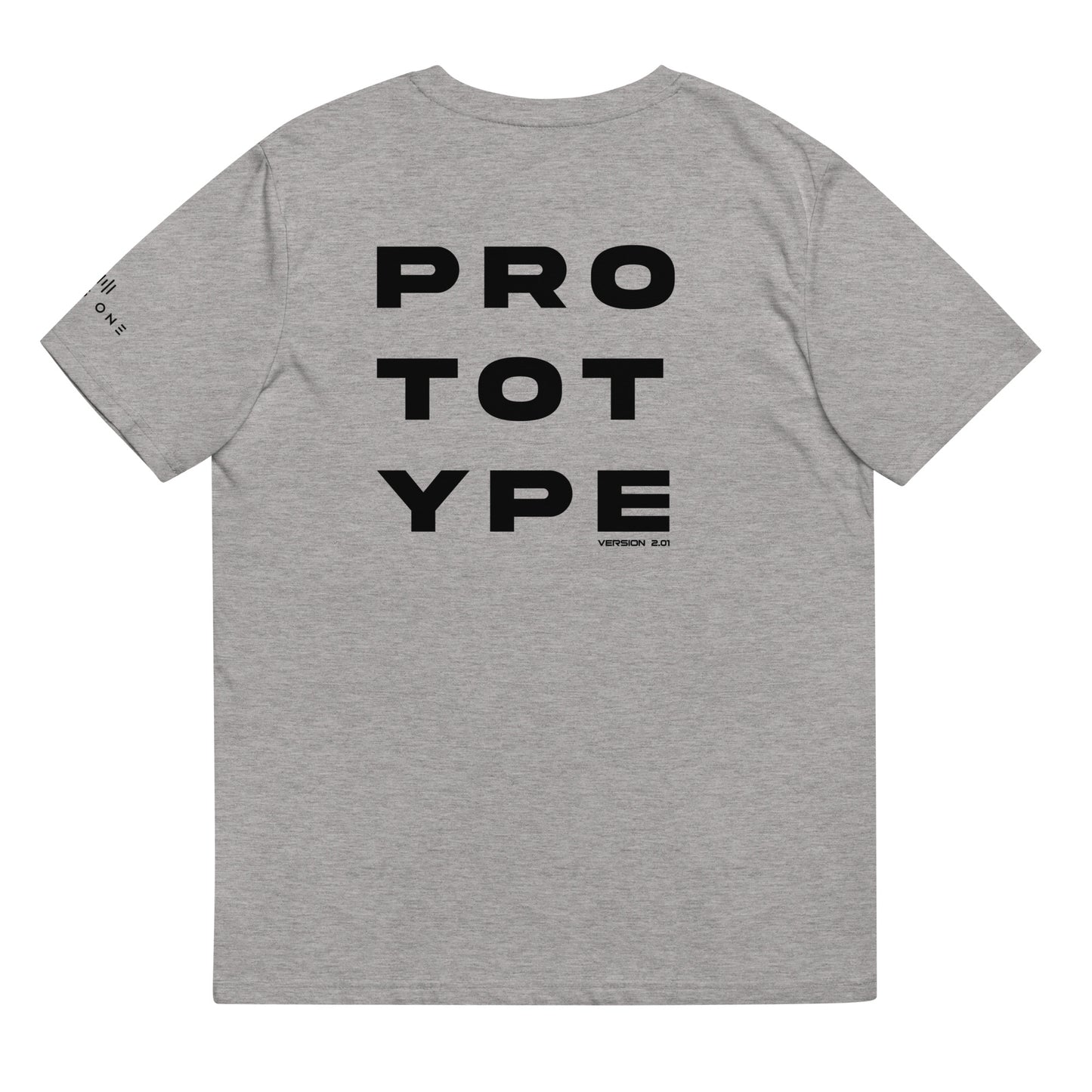 Prototype (v6) Unisex organic cotton t-shirt (Black Text)