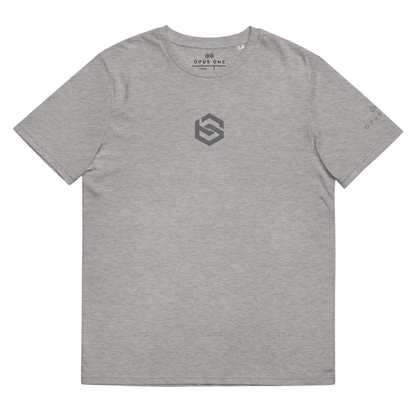 Binary State (v1) Unisex organic cotton t-shirt (Grey Text)