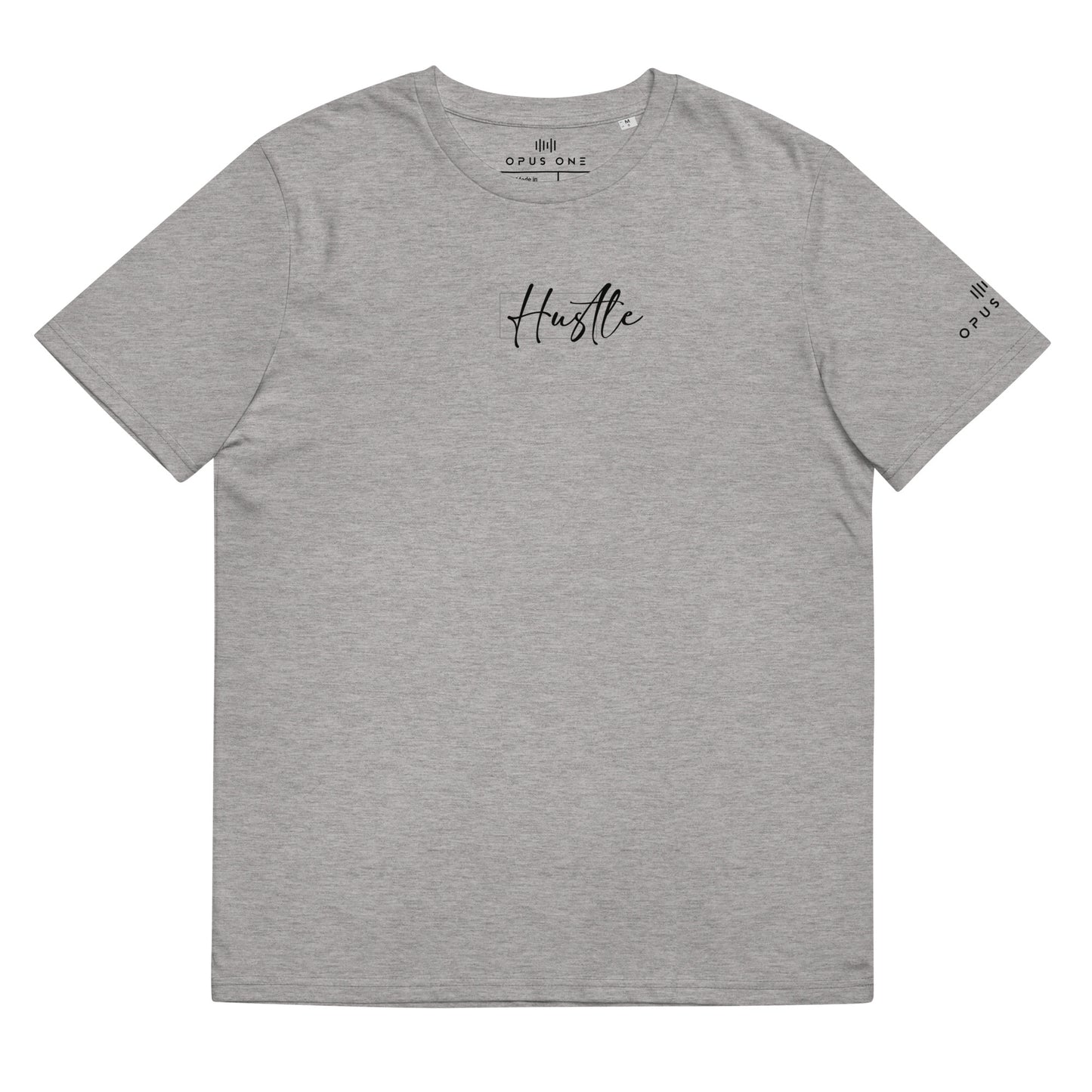 Hustle (v3) Unisex organic cotton t-shirt (Black Text)