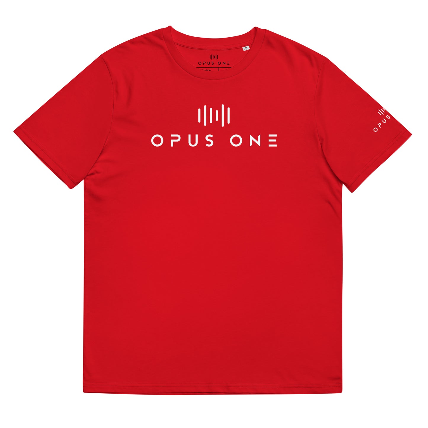 Ltd (Opus One v1) Unisex organic cotton t-shirt (White Text)