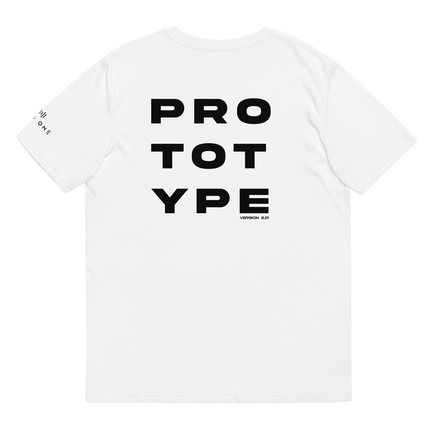 Prototype (v6) Unisex organic cotton t-shirt (Black Text)