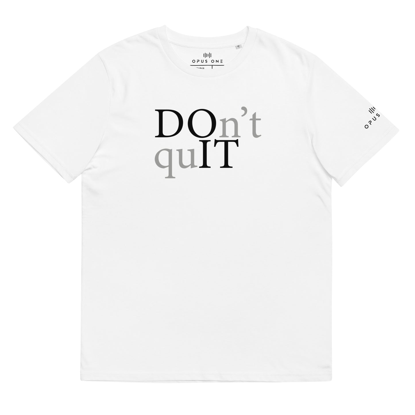 Ltd (DOn't quIT v1) Unisex organic cotton t-shirt (Black Text)