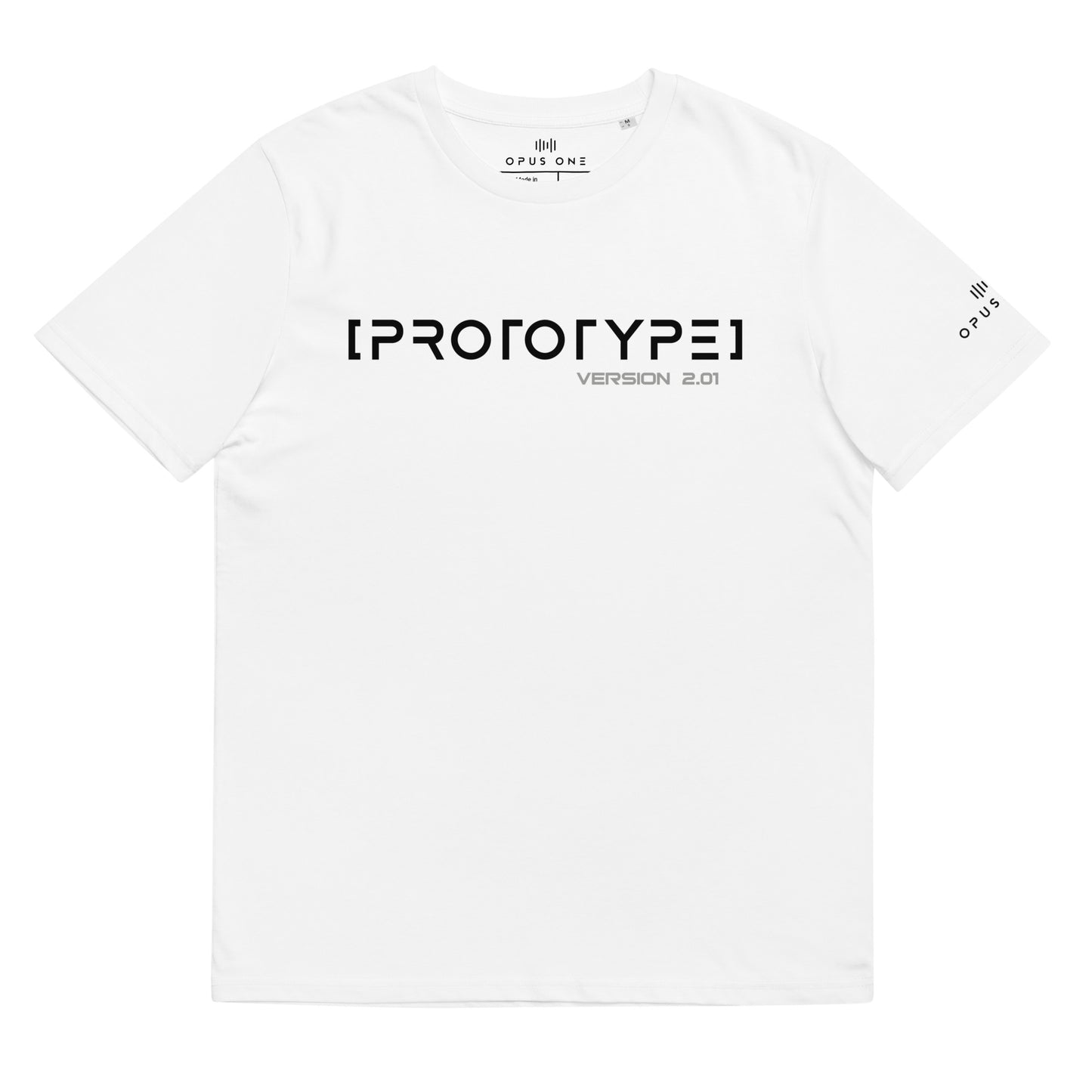 Prototype (v5) Unisex organic cotton t-shirt (Black Text)