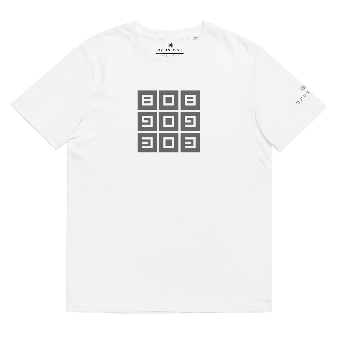 808909303 Unisex organic cotton t-shirt (Grey Text)