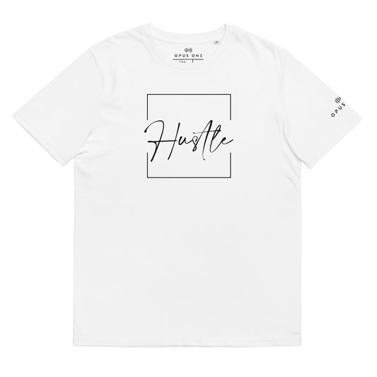 Hustle (v1) Unisex organic cotton t-shirt (Black Text)