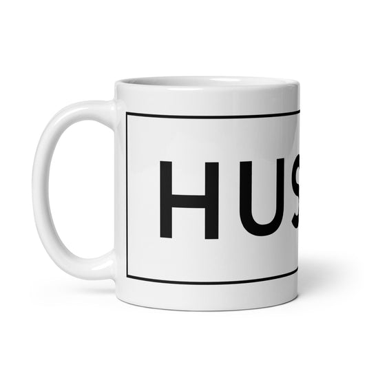 Hustle (v1) White glossy mug