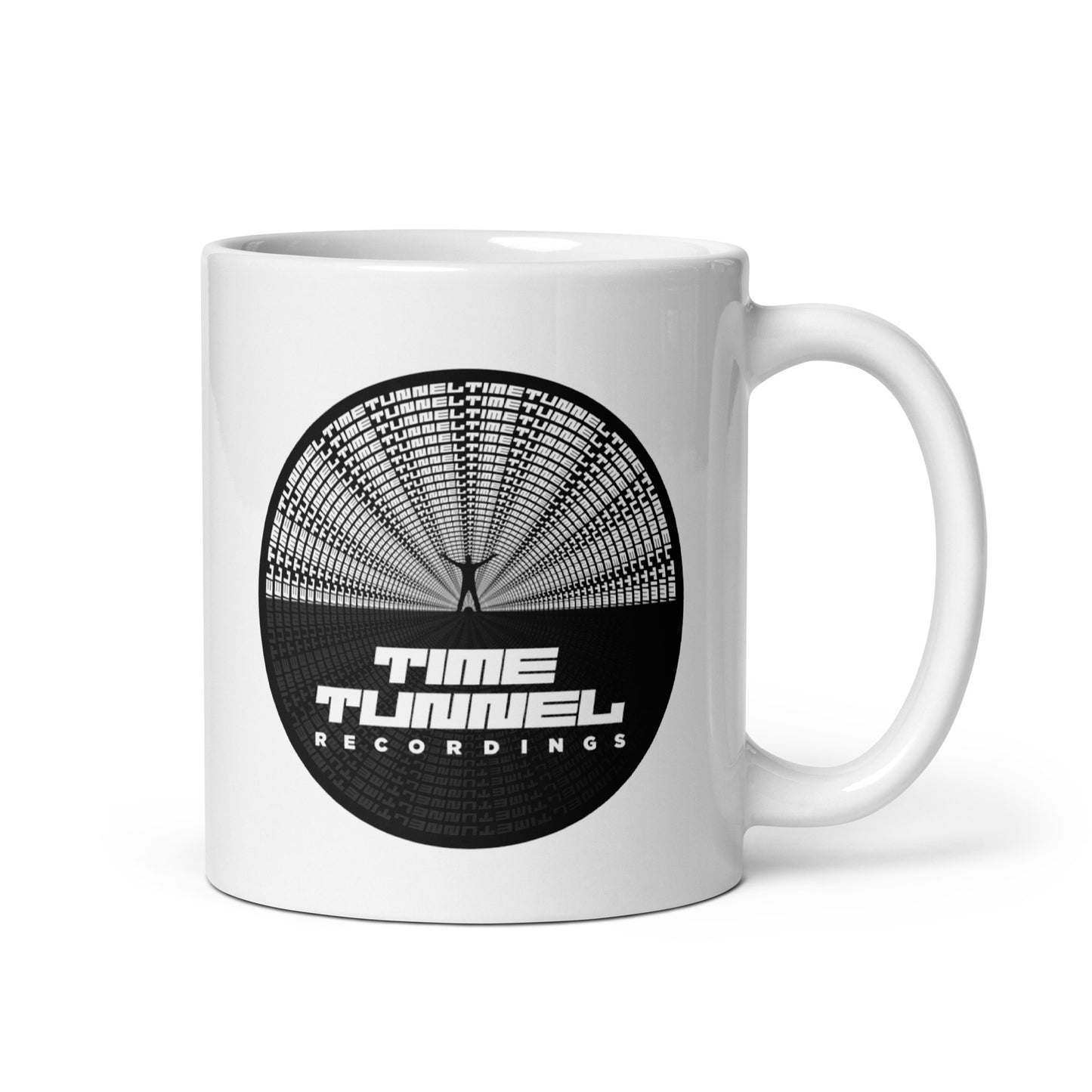 Time Tunnel White glossy mug