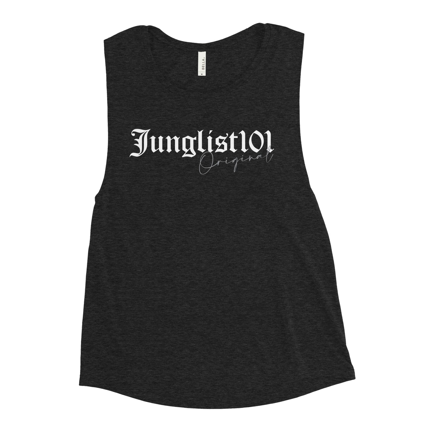 Junglist101 (v1) Ladies’ Muscle Tank (White Text)