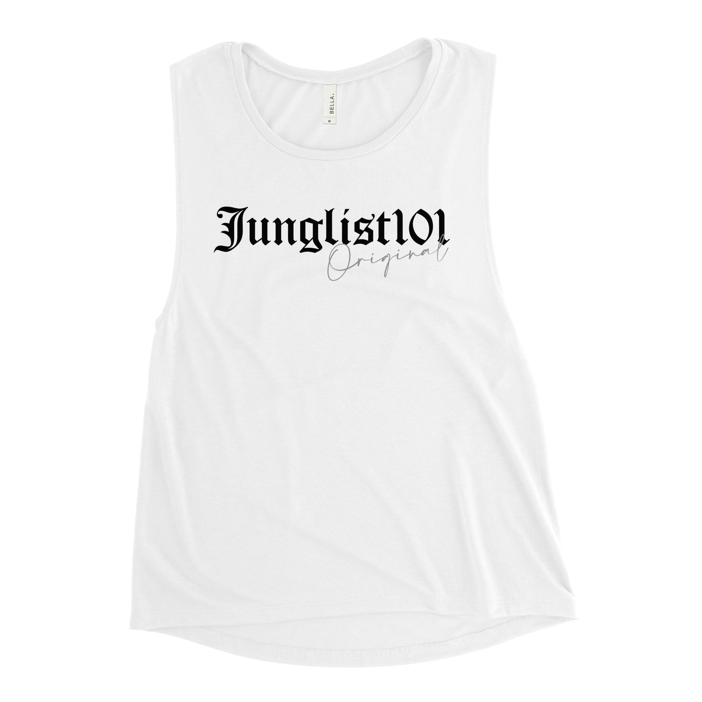 Junglist101 (v1) Ladies’ Muscle Tank (Black Text)